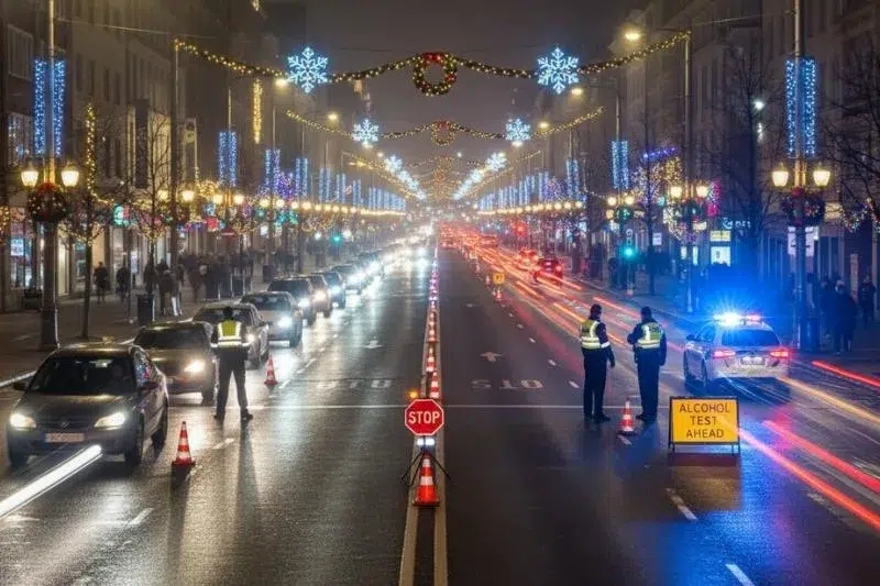 Control de alcoholemia nocturno en Navidad y Nochevieja para prevenir accidentes y aplicar las penas por alcoholemia