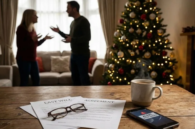 Conflictos familiares que pueden generar problemas legales en Navidad