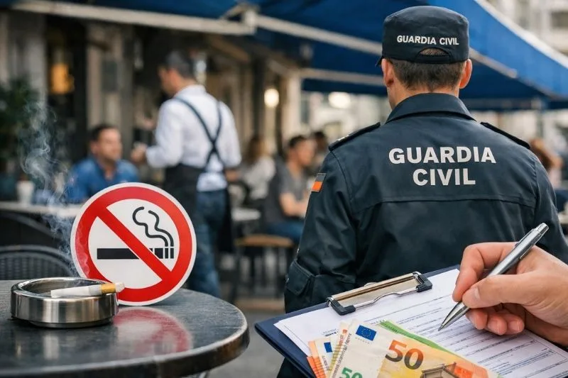 nueva ley del tabaco multa terraza hosteleria inspeccion - Nueva Ley del Tabaco: dónde no se podrá fumar y sanciones para ciudadanos y negocios Inspección en terraza: multa por fumar en zona prohibida según la Nueva Ley del Tabaco.