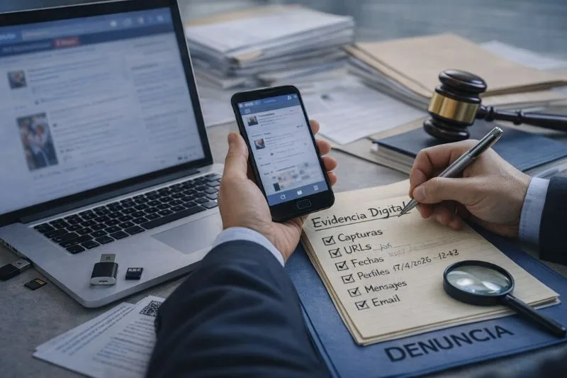 Conservación de prueba digital en delitos por internet con capturas, enlaces y fechas