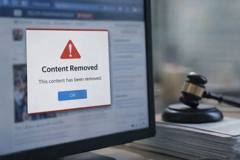 Retirada provisional de contenidos en delitos por internet por orden judicial